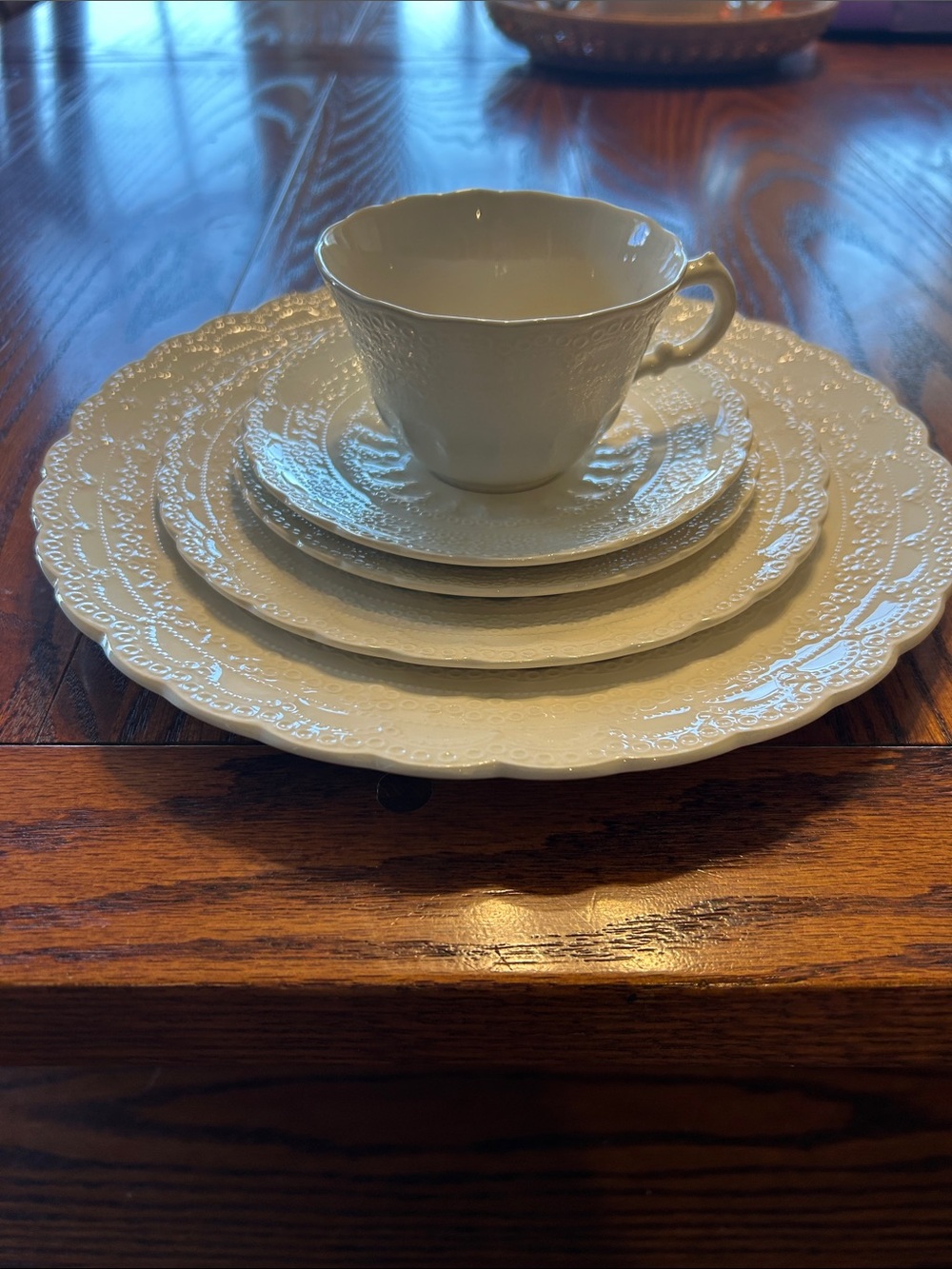 Spode Jewel Imperial White Dinnerware 5 piece Set